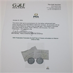1953 'Federation Francaise De Golf' Pair of Tickets w/Invitation to Warren Orlick & Wife