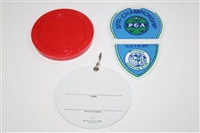 1964, 1973 & 1975 PGA Championship Bag Tags & Coaster - Columbus, Firestone & Canterbury