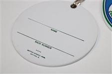 1964, 1973 & 1975 PGA Championship Bag Tags & Coaster - Columbus, Firestone & Canterbury