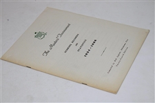 1934-1986 The Masters Tournament Scoring Records and Statistics Booklet