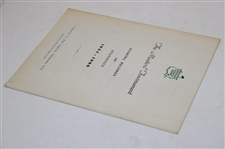 1934-1986 The Masters Tournament Scoring Records and Statistics Booklet