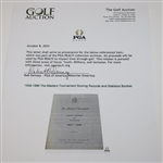 1934-1986 The Masters Tournament Scoring Records and Statistics Booklet