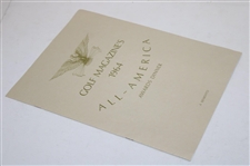 1964 Golf Magazine Awards Dinner Memento Program - Nicklaus (Driver), Palmer (Long Irons) & others