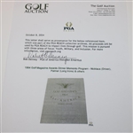 1964 Golf Magazine Awards Dinner Memento Program - Nicklaus (Driver), Palmer (Long Irons) & others