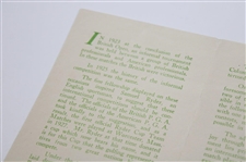 1931 The Ryder Cup Team Matches at Scioto Country Club Info Booklet