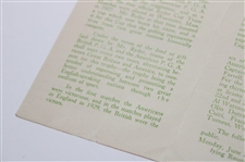 1931 The Ryder Cup Team Matches at Scioto Country Club Info Booklet