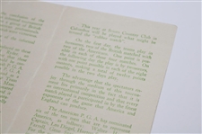 1931 The Ryder Cup Team Matches at Scioto Country Club Info Booklet