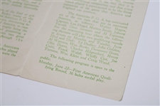 1931 The Ryder Cup Team Matches at Scioto Country Club Info Booklet