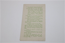 1931 The Ryder Cup Team Matches at Scioto Country Club Info Booklet