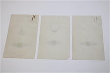 Three Sketches of Proposed 1941 Ryder Cup Winning Team's Award - Gold & Diamond Ring