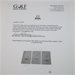 Three Sketches of Proposed 1941 Ryder Cup Winning Team's Award - Gold & Diamond Ring
