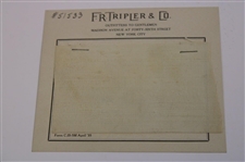 1935 Ryder Cup at Ridgewood CC F.R. Tripler & Co. Clothing Samples for PGA's Jacobus