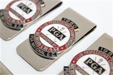 Six (6) 1980 PGA of America Club Professional Championship at PGA National GC Clips/Badges