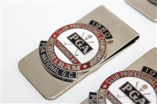 Six (6) 1980 PGA of America Club Professional Championship at PGA National GC Clips/Badges