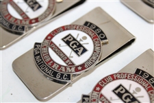 Six (6) 1980 PGA of America Club Professional Championship at PGA National GC Clips/Badges