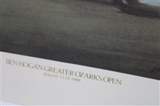 Herman Keiser Signed Ltd Ed 1990 Ben Hogan Greater Ozarks Open Print w/'Masters 1946' JSA ALOA