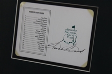 Sam Snead Signed Augusta National Golf Club Masters Scorecard w/Framed Photo Presentation JSA ALOA
