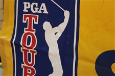 Nantz, McCord, Wadkins, Feherty & CBS Sports Masters Broadcast Team Signed Large Banner JSA ALOA