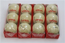 George Archer Signed 3x5 Card w/1960 Wilson 'George Archer' Medalist Golf Balls Box w/Balls JSA ALOA