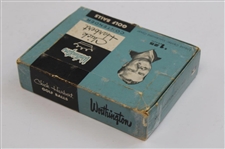 Chick Harbert Signed 3x5 Card w/1964 Worthington 'Chick Harbert' Contender Golf Balls Box w/Balls JSA ALOA