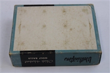 Chick Harbert Signed 3x5 Card w/1964 Worthington 'Chick Harbert' Contender Golf Balls Box w/Balls JSA ALOA