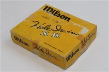 Hale Irwin Signed Cut Card w/1970 Wilson 'Hale Irwin' X K Golf Balls Box w/Balls JSA ALOA