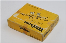 Hale Irwin Signed Cut Card w/1970 Wilson 'Hale Irwin' X K Golf Balls Box w/Balls JSA ALOA
