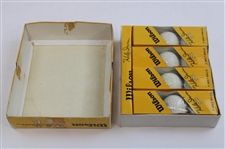 Hale Irwin Signed Cut Card w/1970 Wilson 'Hale Irwin' X K Golf Balls Box w/Balls JSA ALOA