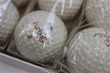 Lionel Hebert Signed 3x5 Card w/c.1960 MacGregor 'Lionel Hebert' Vulcanized Golf Balls Box w/Balls JSA ALOA