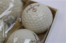 Lionel Hebert Signed 3x5 Card w/c.1960 MacGregor 'Lionel Hebert' Vulcanized Golf Balls Box w/Balls JSA ALOA