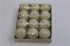 Lionel Hebert Signed 3x5 Card w/c.1960 MacGregor 'Lionel Hebert' Vulcanized Golf Balls Box w/Balls JSA ALOA