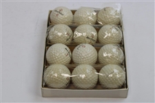 Lionel Hebert Signed 3x5 Card w/c.1960 MacGregor 'Lionel Hebert' Vulcanized Golf Balls Box w/Balls JSA ALOA