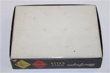 Lionel Hebert Signed 3x5 Card w/c.1960 MacGregor 'Lionel Hebert' Vulcanized Golf Balls Box w/Balls JSA ALOA