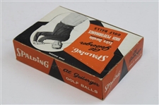 Al Geiberger Signed Cut Card w/1962 Spalding 'Al Geiberger' Extra Durable Golf Balls Box w/Balls JSA ALOA