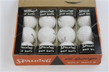 Al Geiberger Signed Cut Card w/1962 Spalding 'Al Geiberger' Extra Durable Golf Balls Box w/Balls JSA ALOA