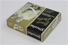 Bruce Devlin Signed Cut Card w/1962 Spalding 'Bruce Devlin' Liquid Center Golf Balls Box w/Balls JSA ALOA