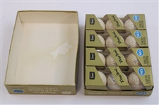 Doug Ford Signed 3x5 Card w/1960 Sears 'Doug Ford' Liquid Center Golf Balls Box w/Balls JSA ALOA