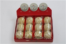 Ben Hogan Signed Shady Oaks Receipt w/1964 Hogan Co. 90+ Logo Golf Balls Box w/Balls JSA ALOA