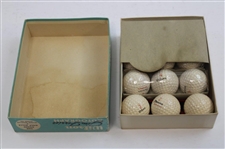 1952 Wilson 'Jim Ferrier' Autograph Golf Balls with Vulcanized Cover Box with Golf Balls