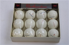 1961 Worthington 'Chandler Harper' Magic Power Northwestern Liquid Center Box with Golf Balls
