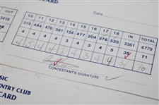 Faldo, Stadler, Woosnam & Five (5) others Signed Buick Classic Scorecards