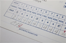 Crenshaw, Furyk, Stricker & Five (5) others Signed Buick Classic Scorecards