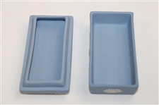 Wedgewood Blue Jasperware St Andrews Golf Rectangular Lidded Dish 