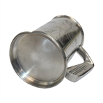 Sheffield England Pewter Golfers Tankard With Iron Club Handle And Etched Golf Scene Motif