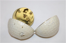1957 PGA Rensie White Golf Ball Clock Trophy Presented To Don Lindsey 2nd Hole Moses Lake CC Plymouth 