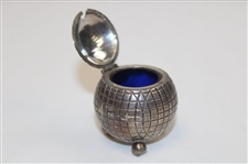 Vintage Sterling Silver Mesh Pattern Golf Ball with Spoon