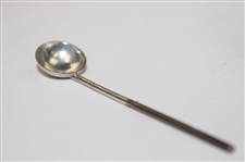 Vintage Sterling Silver Mesh Pattern Golf Ball with Spoon