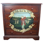 Classic Prestwick Golf Club '1898' Painted 4-Drawer Dresser