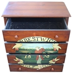 Classic Prestwick Golf Club '1898' Painted 4-Drawer Dresser
