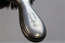 Sterling Silver Pre-Swing Golfer Emblem Brush with Monogrammed P
